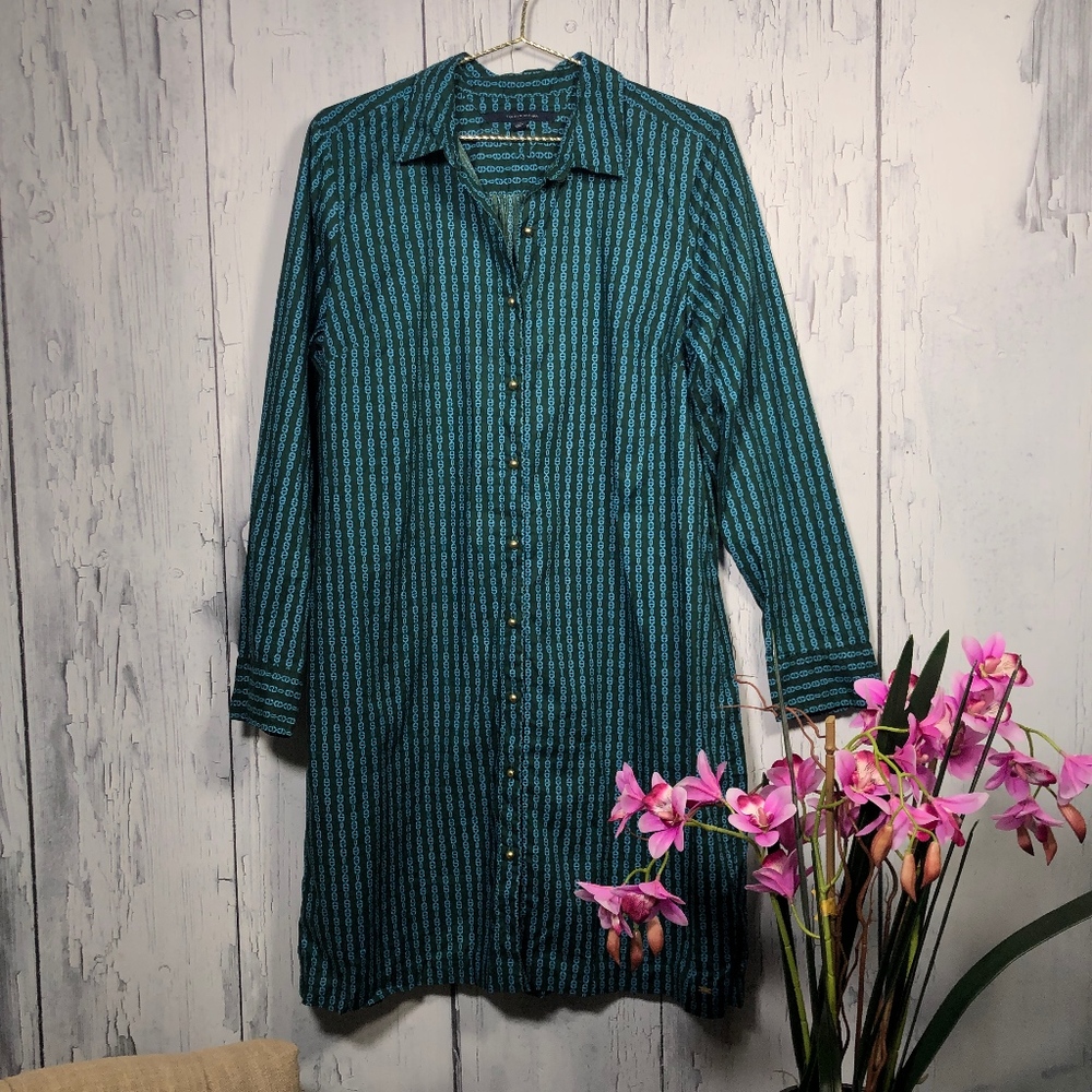 NWOT Tommy Hilfiger Long Sleeve Shirt Dress Sz L